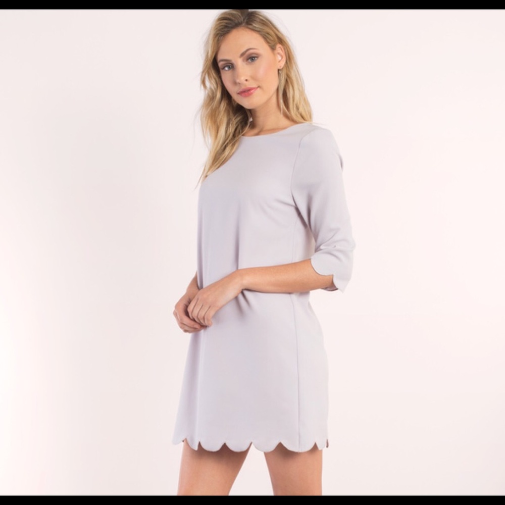 Tobi Scalloped Shift Dress